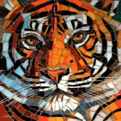 Sunsout Stained Glass Tiger 1000 pc Jigsaw Puzzle 70707