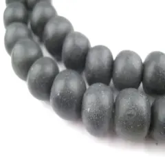 The Bead Chest Moroccan Pottery Beads, Black, Round: Genuine North African Berber Tribal Beads for DIY Jewelry Making and More