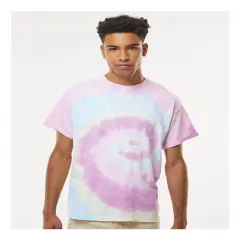 Colortone&reg; Multi-Color Tie-Dyed Crewneck Short Sleeve T-Shirt Jellybean