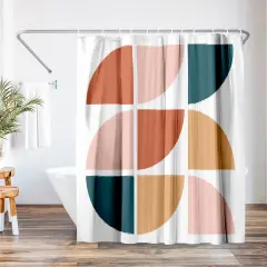 Mid Century Circles by ArtPrink Shower Curtain 71" x 74"