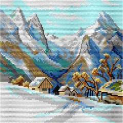 Gobelin canvas for halfstitch without yarn after Edward Theodore Compton - Winter Landscape 3241H