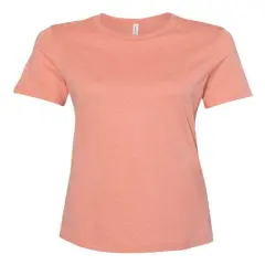 BELLA + CANVAS&reg; Women&rsquo;s Relaxed Fit Short Sleeve Heather CVC Tee Heather sunset