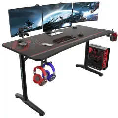 Eureka Ergonomic 60x23 Curved Shaped Gaming Desk