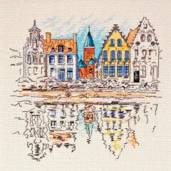 Cross-stitch kit Colored town-1
