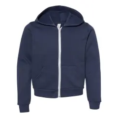 BELLA + CANVAS&reg; Youth Sponge Fleece Full-Zip Hoodie - 3739Y Navy