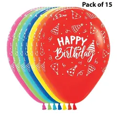 Assorted Birthday Hat Balloons, Celebrations with 50 Joyful Pieces of Festive Fun | RAHEEV&reg;