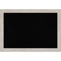 Marred Wood Framed Corkboard, Black Cork Marred Silver