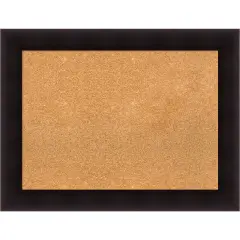 Portico Espresso Wood Framed Corkboard, Natural Cork