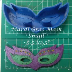 Mardi Gras Mask Silicone Freshie Mold - small