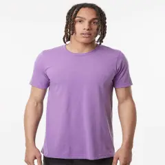 Tultex&reg; Combed CVC Crewneck Short Sleeve T-Shirt Heather deep purple