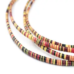 African Vinyl Beads, Ghana Vulcanite Crafts Supplies for DIY Jewelry Making, Necklaces, Bracelets (3mm, African Medley)