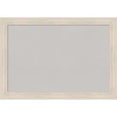 Hardwood Narrow Wood Framed Corkboard, Grey Cork