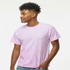 Spirited Cyclone Pinwheel Tie-Dyed Shirt - 200CY | 100% Cotton Tee | RADYAN&reg; Lilac