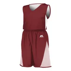 Russell Athletic - Youth Reversible Basketball Jersey | 100% polyester Ultra Lite fabric | Unleash Your Style with Our sportswear | RADYAN&reg; Cardinal/ white