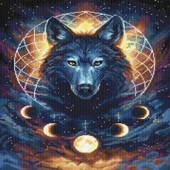 Dream Catcher Wolf L8069 Counted Cross Stitch Kit
