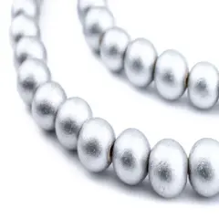 The Bead Chest Natural 12mm Wooden Beads in Silver for Jewelry Making &ndash; Round Loose Wood Spacer Beads I Approximately 35 Beads