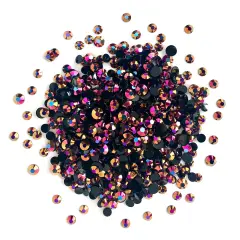 Buttons Galore Jewelz Rhinestones Craft Embellishments Assorted Colors Approx. 1600 Pieces Rose gold ab