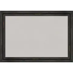 Rustic Pine Narrow Wood Framed Corkboard, Grey Cork