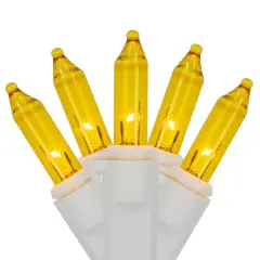 Northlight Mini Christmas Lights - Yellow - 20.25' White Wire - 100ct