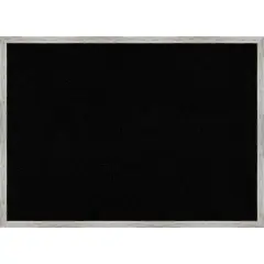 Shiplap White Narrow Wood Framed Corkboard, Black Cork