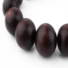 The Bead Chest Natural 20mm Wooden Beads in Brown - Dark for Jewelry Making &ndash; Round Loose Wood Spacer Beads I Approximately 20 Beads