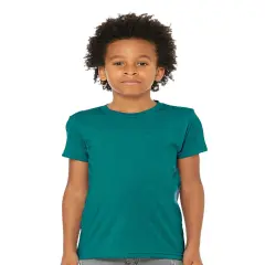 BELLA + CANVAS&reg; Triblend Crew Neck Short Sleeve Tee Shirt For Youth - 3413Y Teal triblend