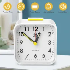 Classic Square LED Desk Clock White