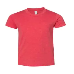 BELLA + CANVAS&reg; Youth CVC Jersey Crew Neck Short Sleeve Tee - 3001YCVC Heather red