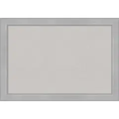 Vista Brushed Nickel Narrow Framed Corkboard, Grey Cork