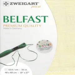 Precut Zweigart Belfast 32 count Sand Vintage