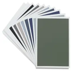 Art Spectrum Colourfix Original Coated Pastel Paper - 9" x 12", Cool Tones, Pkg of 10 Sheets