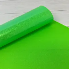 Neon Green Light Weight Smooth Glitter Vinyl