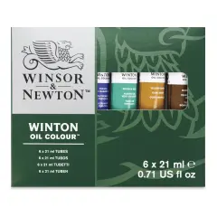 Winsor & Newton Winton Oil Colors - Introductory Set, Set of 6 colors, 21 ml tubes
