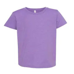 BELLA + CANVAS&reg; Youth CVC Jersey Crew Neck Short Sleeve Tee - 3001YCVC Heather team purple