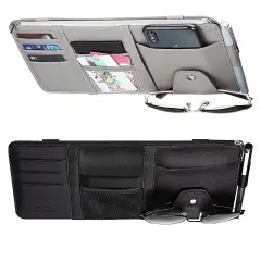 Kitcheniva Car Sun Visor Pocket Organizer Storage Black 1 pc+gray 1 pc