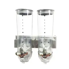 Kitcheniva Wall Mounted Cereal Rice Grain Dry Food Dispenser Container Storage Silver