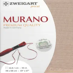 Precut Zweigart Murano 32 count Stone Gray