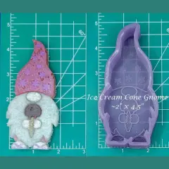 Ice Cream Cone Gnome Silicone Freshie Mold