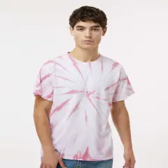 Dyenomite&reg; Cyclone Pinwheel Tie-Dyed Short Sleeve Crewneck T-Shirt Rose