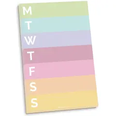 bloom daily planners Planning Pad, 6" x 9", Color Blocked Weekly Planner, Rainbow Sorbet