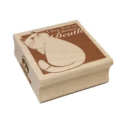 Chosen Death Mad Cat Square Rubber Stamp for Stamping Crafting