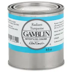 Gamblin Artist's Oil Color - Radiant Turquoise, 8 oz Can