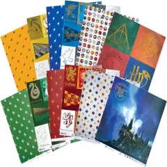 Harry Potter 12" x 12" 12-Sheet Decorative Double Sided Paper Pack for Scrapbooking and Crafts - Hogwarts Houses