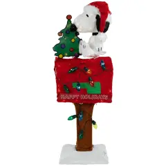 Northlight LED Lighted Peanuts Snoopy on Mailbox Outdoor Christmas Decoration - 32" - Clear Lights Multi