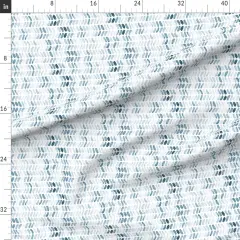 Various Fabrics by the Yard or Fat Quarter Chevron Watercolor Herringbone Navy Blue Spring Summer Custom Printed Fabric by Spoonflower