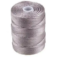 C-LON Bead Cord, Silver - 0.5mm, 92 Yard Spool