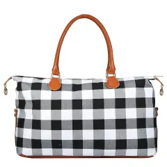 Women Duffle Bag Travel Luggage Bags Weekend Overnight Bag Tote Bags Shoulder Handle Bags White