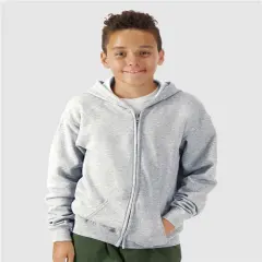 Gildan&reg; Heavy Blend Youth Full-Zip Hooded Sweatshirt Sport grey