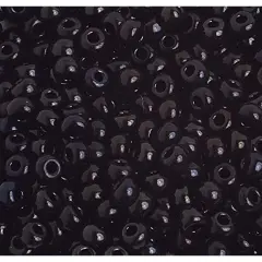 John Bead 6/0 Opaque Czech Glass Seed Beads, 500g Black