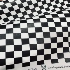 Black and White Check Smooth vinyl
